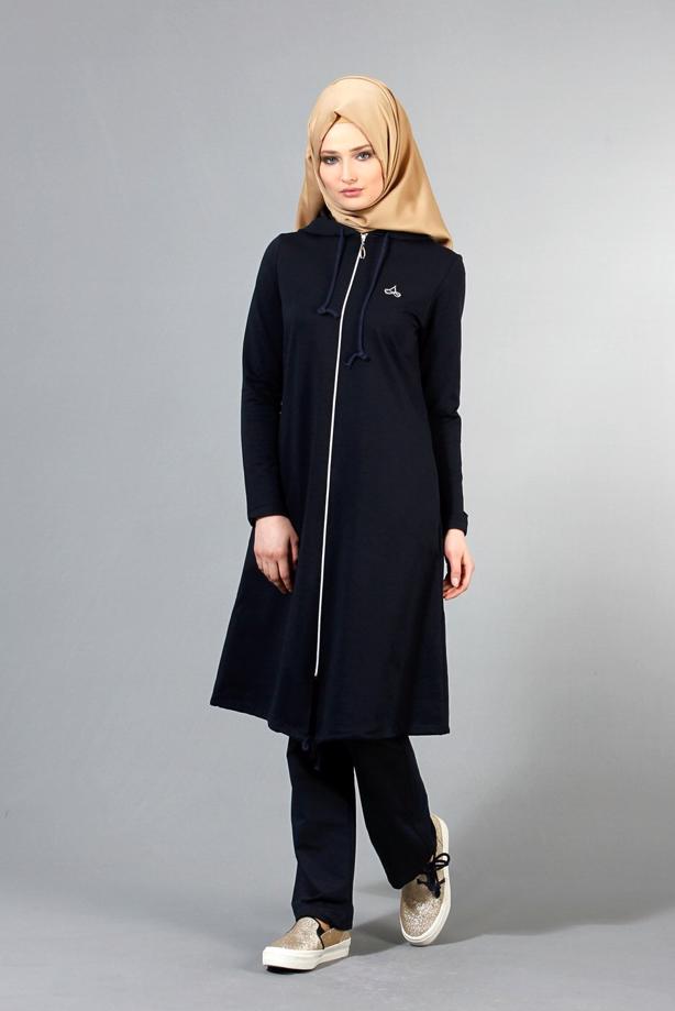 Vêtements hijab  T 40105 Allday Fermuarlı Eşofman Takım - TRENDTESETTÜR
