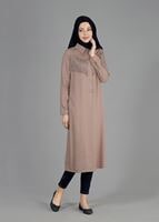 Tesettür giyim PUDRA T 50359 Allday Püsküllü Uzun Tunik