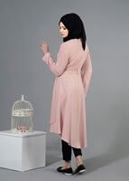 Tesettür giyim PUDRA T 1439 Feris Tesettür Trench-Alv Fashion