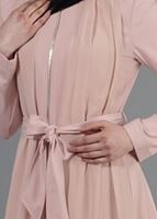 Tesettür giyim PUDRA T 1439 Feris Tesettür Trench-Alv Fashion