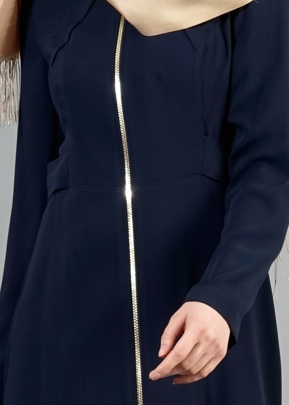 Tesettür giyim LACİVERT T 1445 Marca Tesettür Trench-Alv Fashion