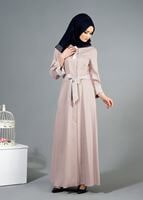 Tesettür giyim EKRU T 1453 Adelina Pardesü-Alv Fashion
