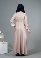 Tesettür giyim EKRU T 1453 Adelina Pardesü-Alv Fashion