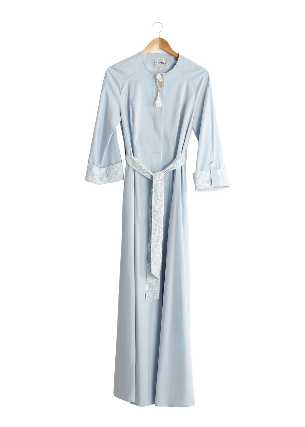 Tesettür giyim MAVİ T 1453 Adelina Pardesü-Alv Fashion