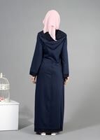 Tesettür giyim LACİVERT T 1456 Adelina Tesettür Pardesü-Alv Fashion