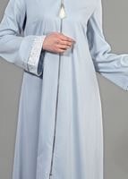 Tesettür giyim MAVİ T 1456 Adelina Tesettür Pardesü-Alv Fashion