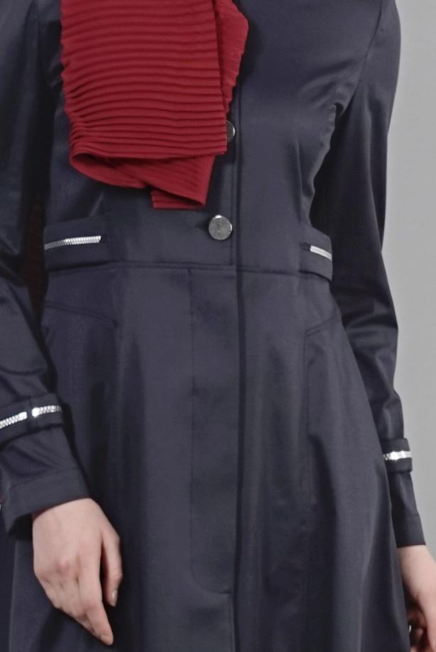 Tesettür giyim  T 1468 Beste Tesettür Trench-Alv Fashion - TRENDTESETTÜR