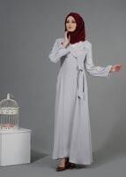 Tesettür giyim BEJ T 1479 Petek Tesettür Pardesü-Alv Fashion