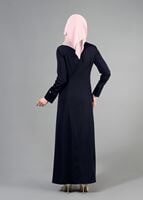 Tesettür giyim LACİVERT T 1480 Elite Pardesü-Alv Fashion