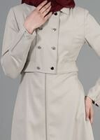 Tesettür giyim BEJ T 1507 Crista Trench-Alv Trench