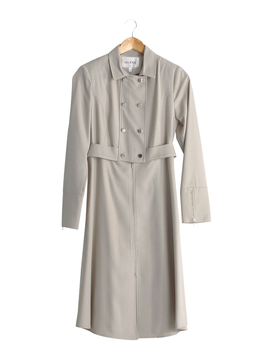 Tesettür giyim BEJ T 1507 Crista Trench-Alv Trench