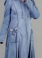 Tesettür giyim MAVİ T 1512 Benin Tesettür Trench-Alv Fashion