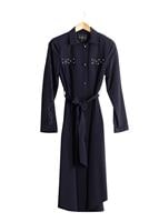 Tesettür giyim LACİVERT T 1538 Sheraton Tesettür Trench-Alv Fashion