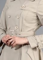 Tesettür giyim BEJ T 1552 Soraya Tesettür Trench-Alv Fashion