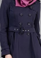 Tesettür giyim LACİVERT T 1552 Soraya Tesettür Trench-Alv Fashion