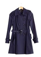 Tesettür giyim LACİVERT T 1552 Soraya Tesettür Trench-Alv Fashion