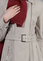 Tesettür giyim BEJ T 1554 Soraya Tesettür Trench-Alv Fashion