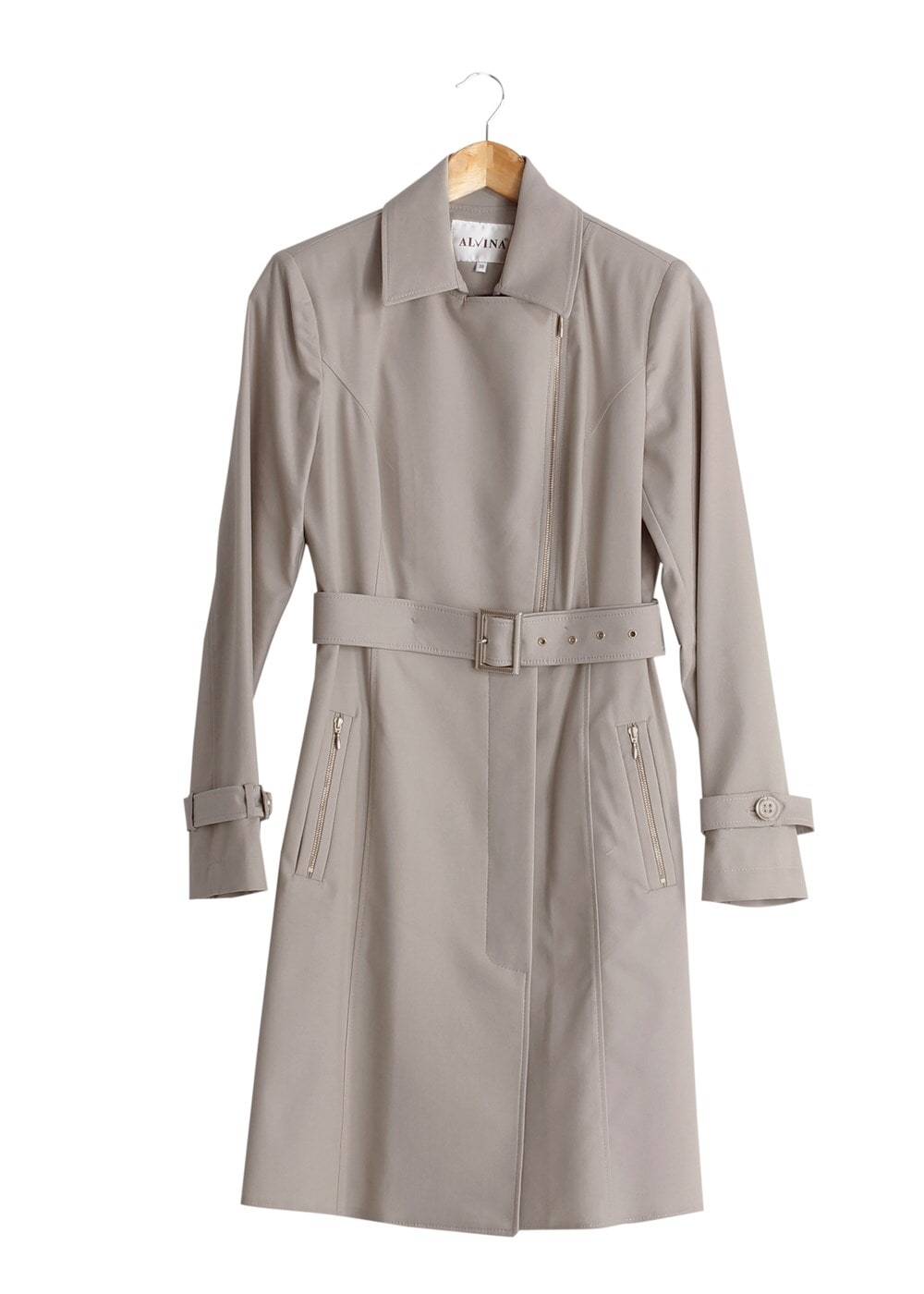 Tesettür giyim BEJ T 1554 Soraya Tesettür Trench-Alv Fashion
