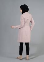 Tesettür giyim PUDRA T 1554 Soraya Tesettür Trench-Alv Fashion