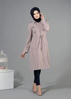 Tesettür giyim PUDRA T 1555 Duygu Tesettür Trench-Alv Fashion