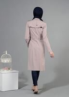 Tesettür giyim PUDRA T 1555 Duygu Tesettür Trench-Alv Fashion