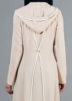 Tesettür giyim PUDRA T 1568 Uvertur Tesettür Pardesü-Alv Fashion