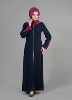 Tesettür giyim LACİVERT T 1578 Sufle Tesettür Pardesü-Alv Fashion