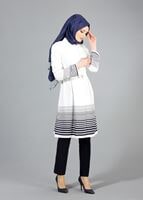 Tesettür giyim KREM T 1579 Farah Tesettür Trench-Alv Fashion