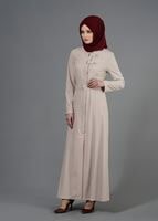 Tesettür giyim BEJ T 1508-2 Söğüt Tesettür Pardesü-Alv Fashion