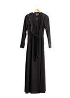 Tesettür giyim SİYAH T 1485 Nazenin Tesettür Pardesü-Alv Fashion