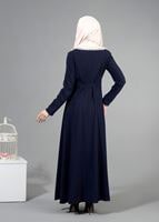 Tesettür giyim LACİVERT T 1485 Nazenin Tesettür Pardesü-Alv Fashion