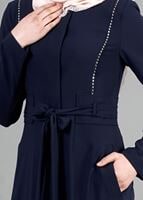 Tesettür giyim LACİVERT T 1485 Nazenin Tesettür Pardesü-Alv Fashion