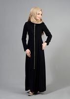 Tesettür giyim SİYAH T 1541 Farah Tesettür Pardesü-Alv Fashion