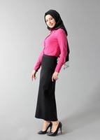 Tesettür giyim FUŞYA T 4374-1 Portre Tesettür Bluz_Alv Fashion