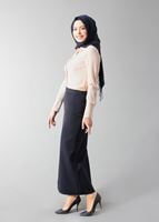 Tesettür giyim PEMBE T 4374-1 Portre Tesettür Bluz_Alv Fashion