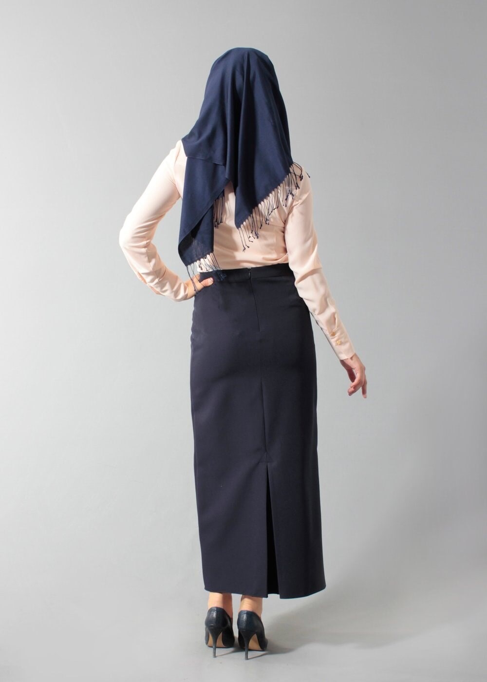 Tesettür giyim PEMBE T 4374-1 Portre Tesettür Bluz_Alv Fashion