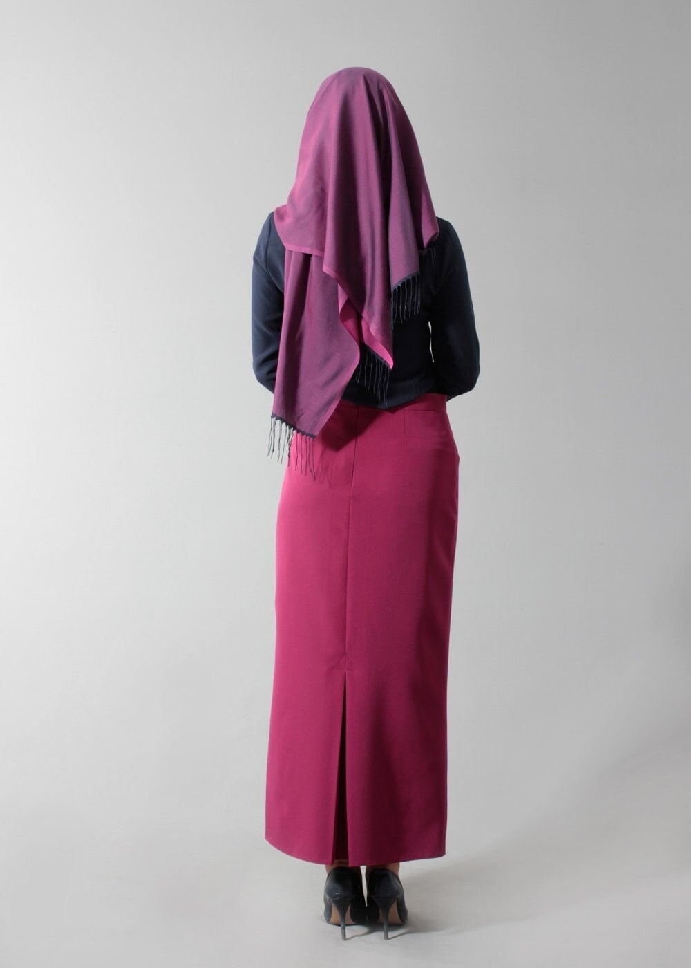 Tesettür giyim LACİVERT T 4374-1 Portre Tesettür Bluz_Alv Fashion