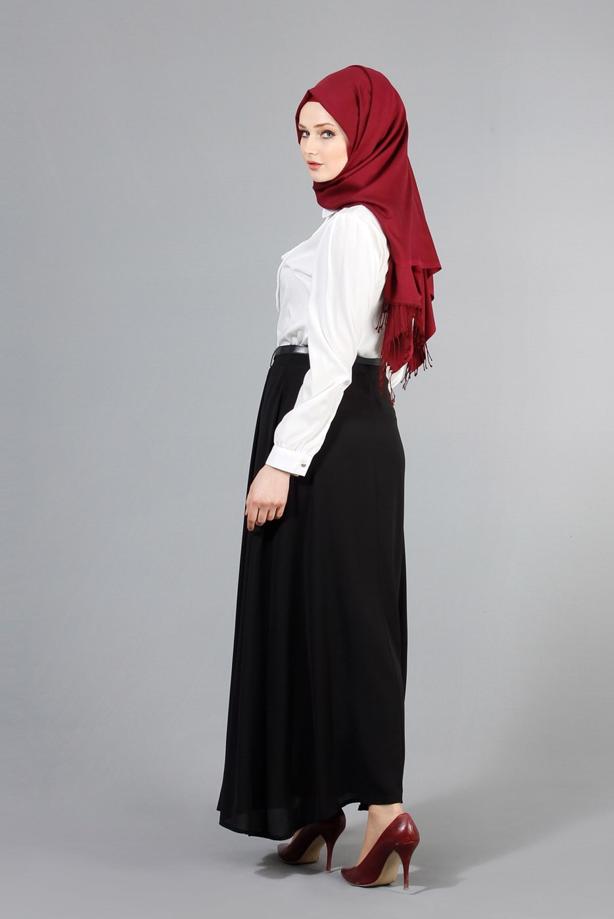Vêtements hijab  T 121950 Miss Belles Düğme Detaylı Etek - TRENDTESETTÜR