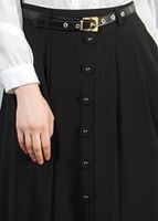 Hijab clothing BLACK T 121950 Miss Belles Düğme Detaylı Etek