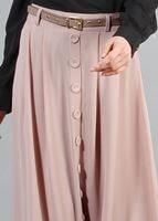 Vêtements hijab POUDRE T 121950 Miss Belles Düğme Detaylı Etek