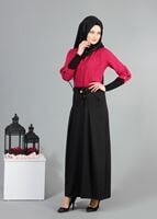 Vêtements hijab NOIR T 121956 Miss Belles Cepli Pileli Etek