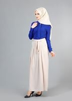 Vêtements hijab BEIGE T 121956 Miss Belles Cepli Pileli Etek