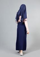 Hijab clothing NAVY BLUE T 121956 Miss Belles Cepli Pileli Etek
