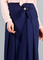 Hijab clothing NAVY BLUE T 121956 Miss Belles Cepli Pileli Etek