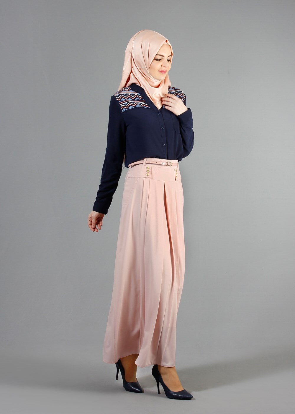 Vêtements hijab POUDRE T 121977 Miss Belles Pileli Etek