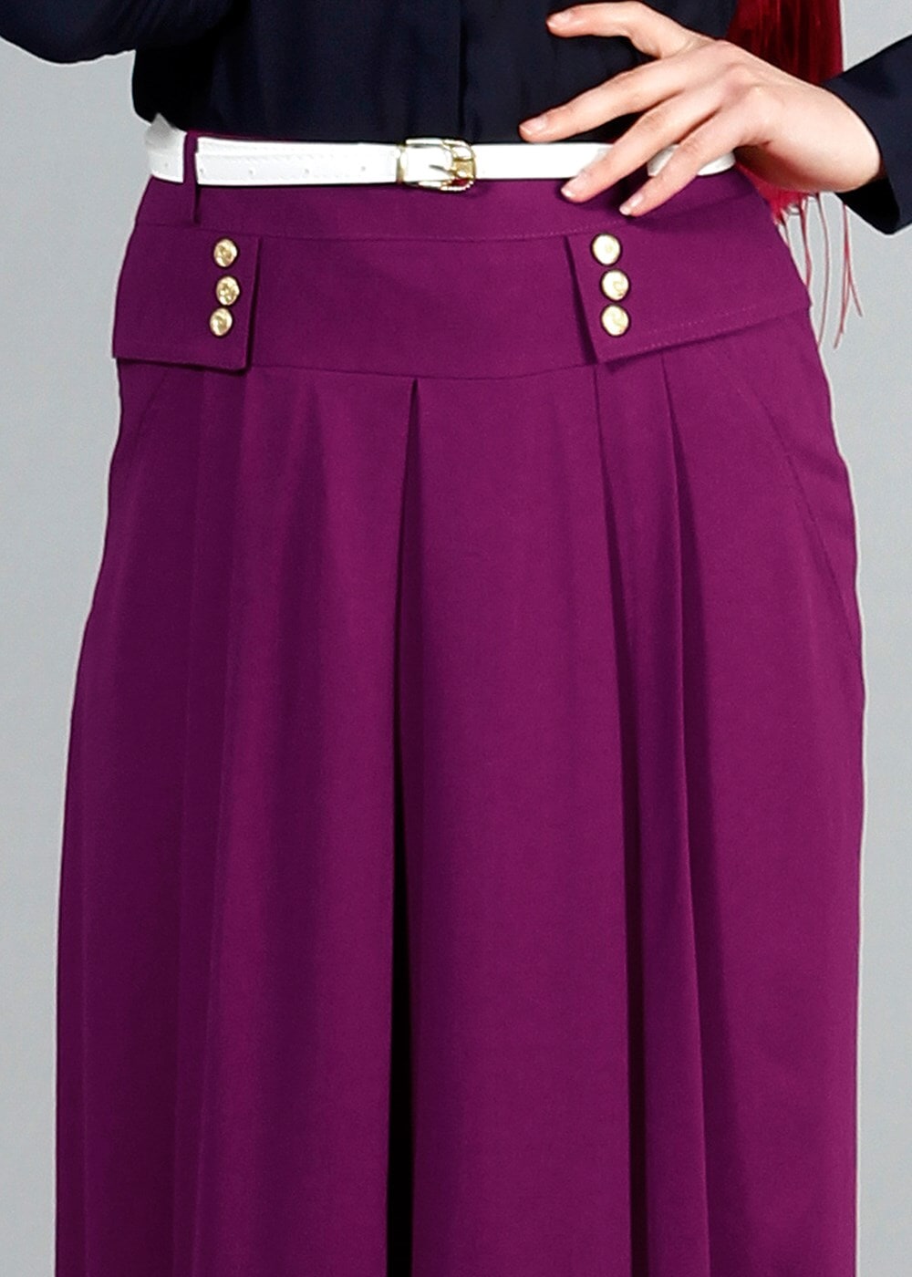 Vêtements hijab POURPRE T 121977 Miss Belles Pileli Etek