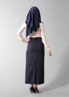 Tesettür giyim PEMBE NERVÜR DETAYLI BLUZ 4346 