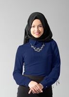 Tesettür giyim LACİVERT NERVÜR DETAYLI BLUZ 4346 