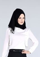 Tesettür giyim KREM T 4409 Criss Tesettür Bluz -Alv Fashion
