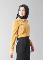 Tesettür giyim TURUNCU T 4409 Criss Tesettür Bluz -Alv Fashion